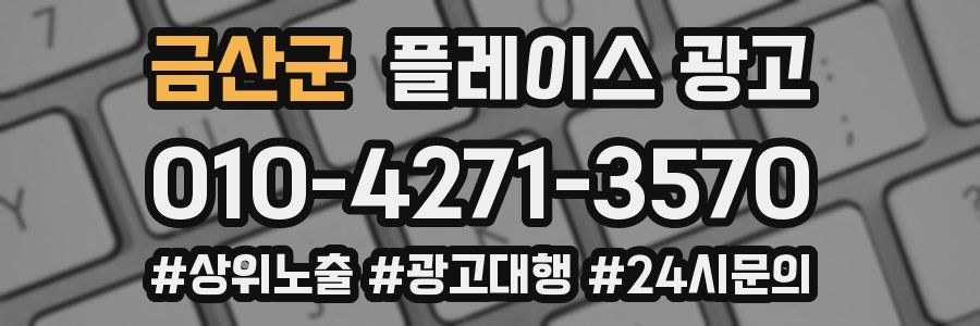 금산군 플레이스 광고