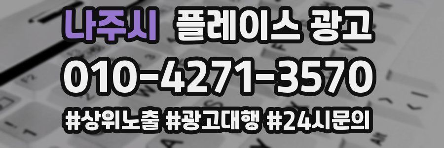 나주시 플레이스 광고
