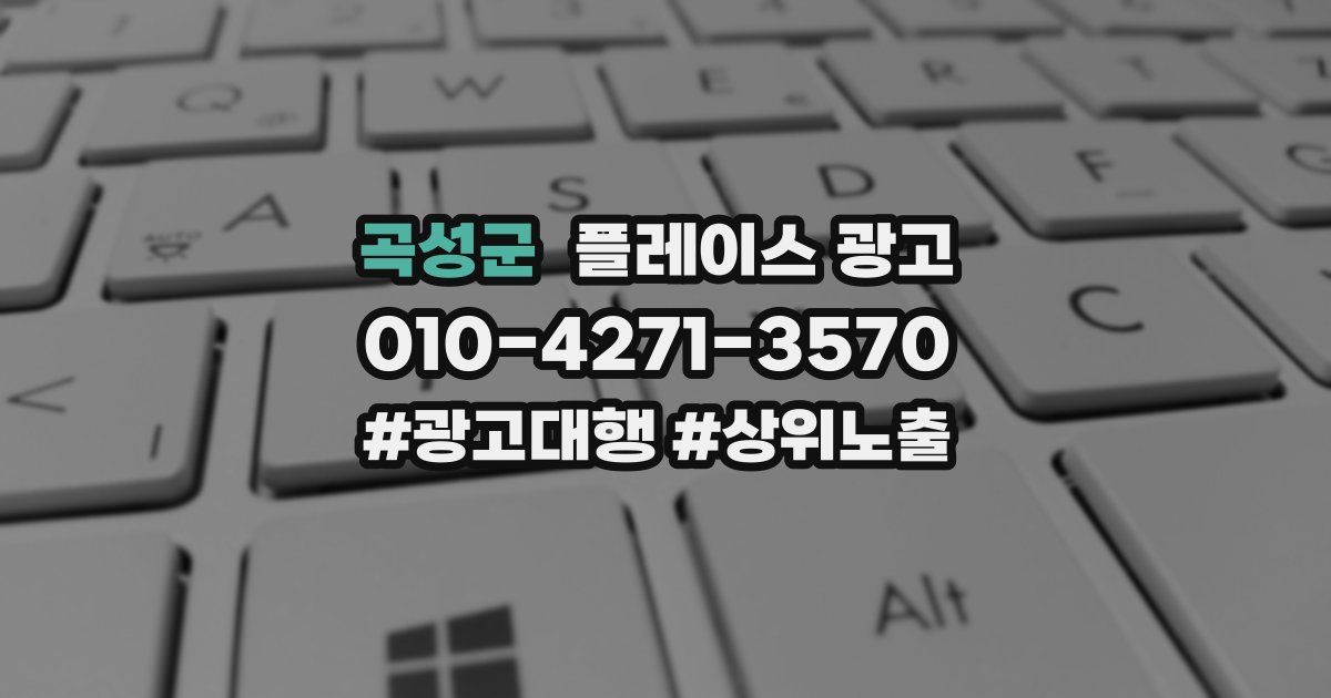 곡성군 플레이스 광고