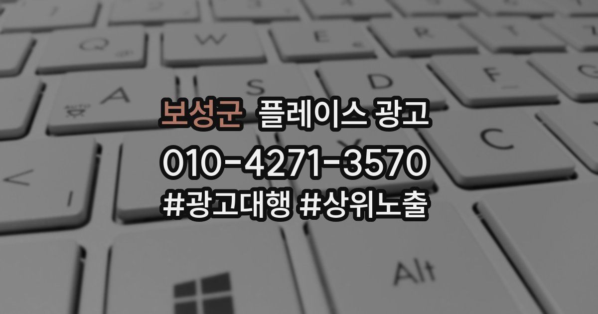 보성군 플레이스 광고