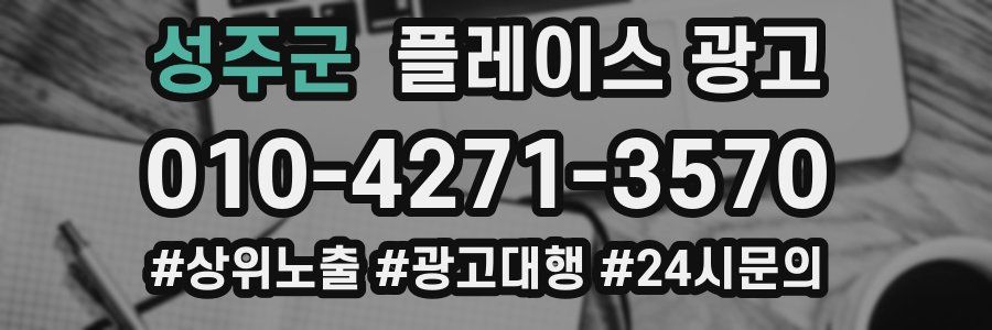 성주군 플레이스 광고