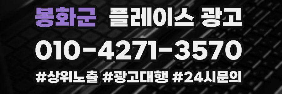 봉화군 플레이스 광고
