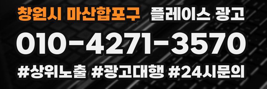 창원시 마산합포구 플레이스 광고
