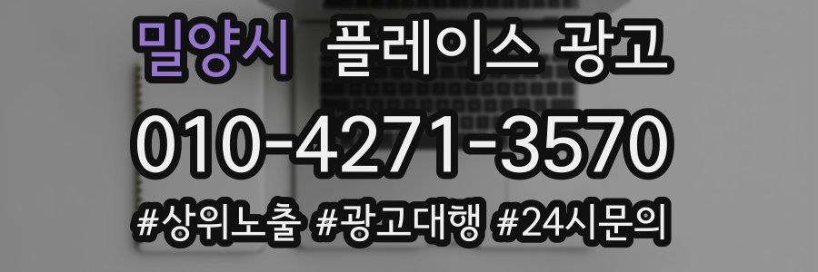 밀양시 플레이스 광고