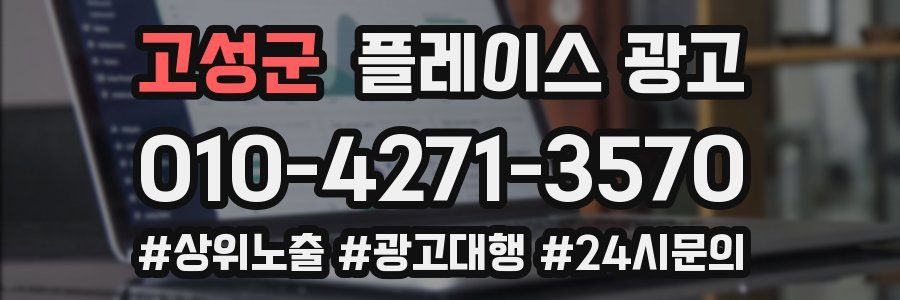 고성군 플레이스 광고