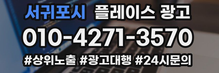 서귀포시 플레이스 광고