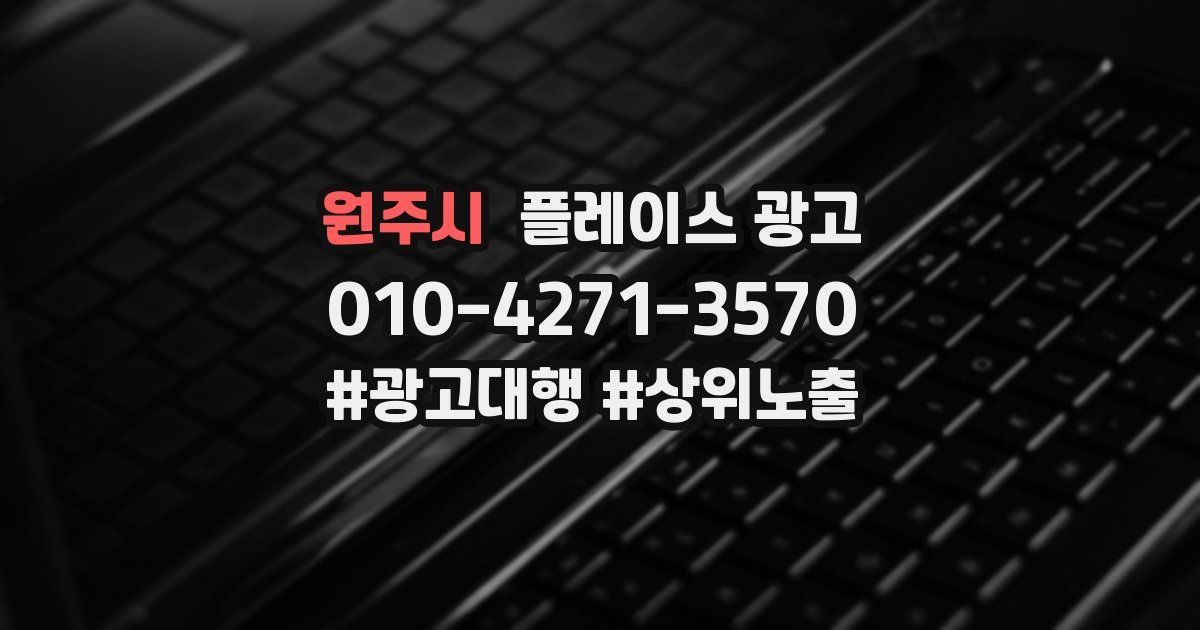 원주시 플레이스 광고
