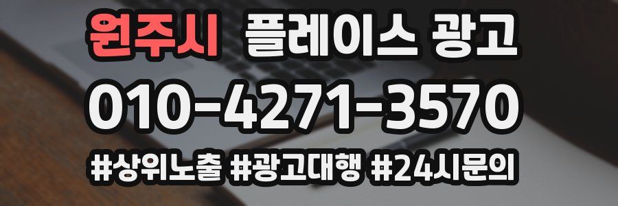 원주시 플레이스 광고