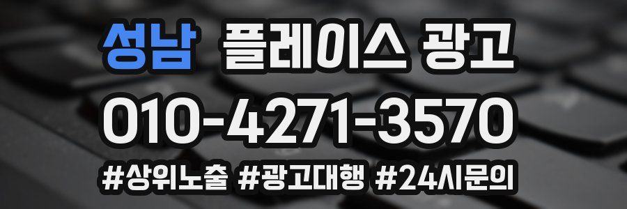 성남 플레이스 광고