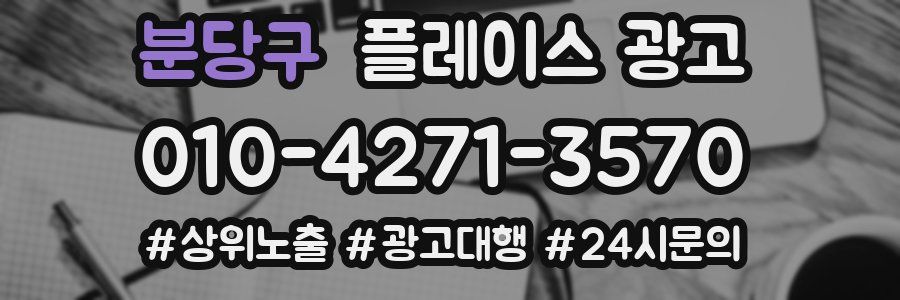 분당구 플레이스 광고