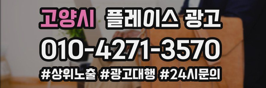 고양시 플레이스 광고