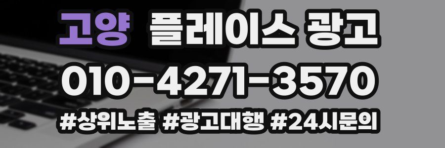 고양 플레이스 광고