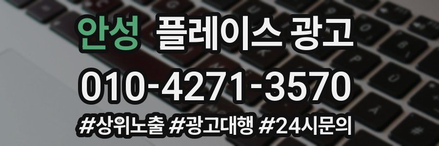 안성 플레이스 광고