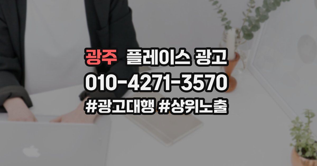 광주 플레이스 광고