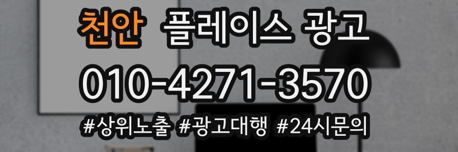 천안 플레이스 광고