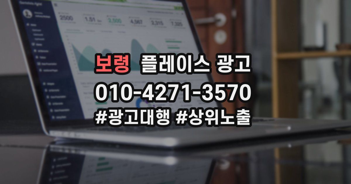 보령 플레이스 광고