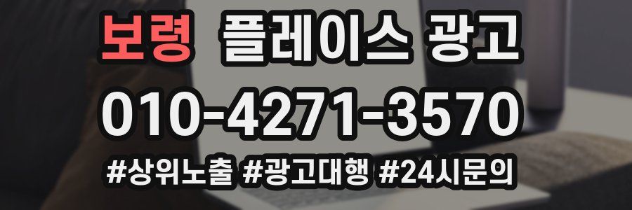 보령 플레이스 광고