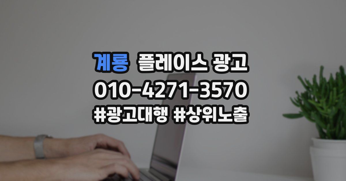 계룡 플레이스 광고