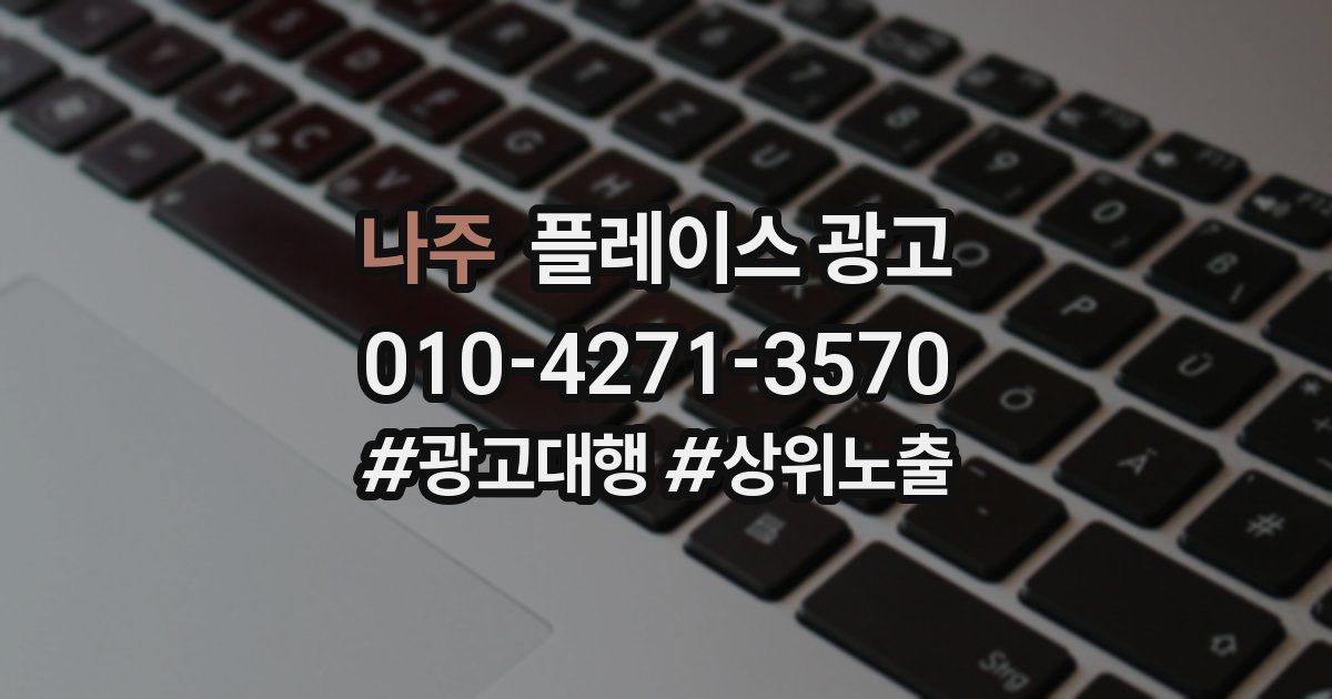 나주 플레이스 광고