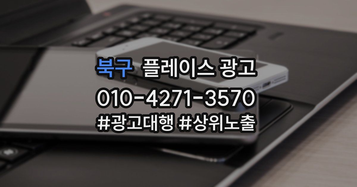 북구 플레이스 광고