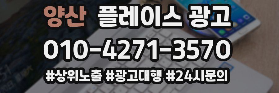 양산 플레이스 광고