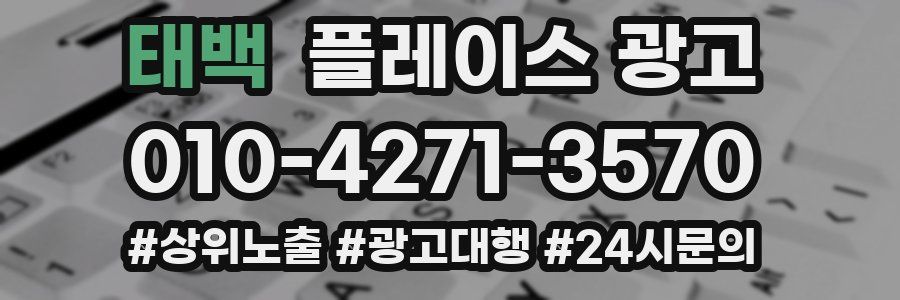 태백 플레이스 광고