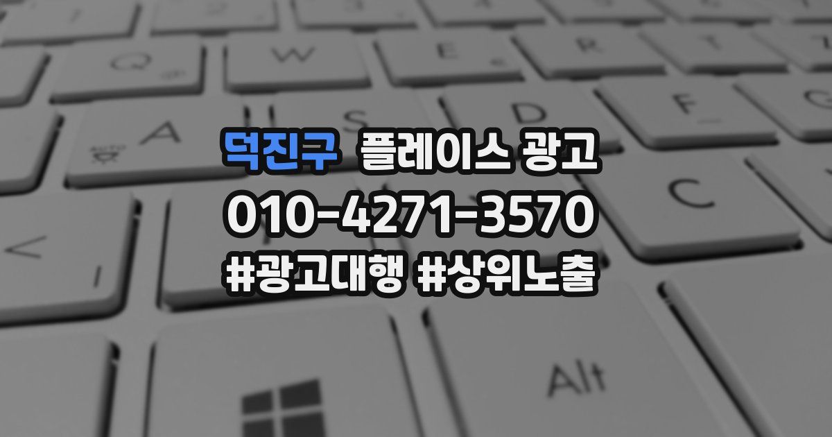 덕진구 플레이스 광고