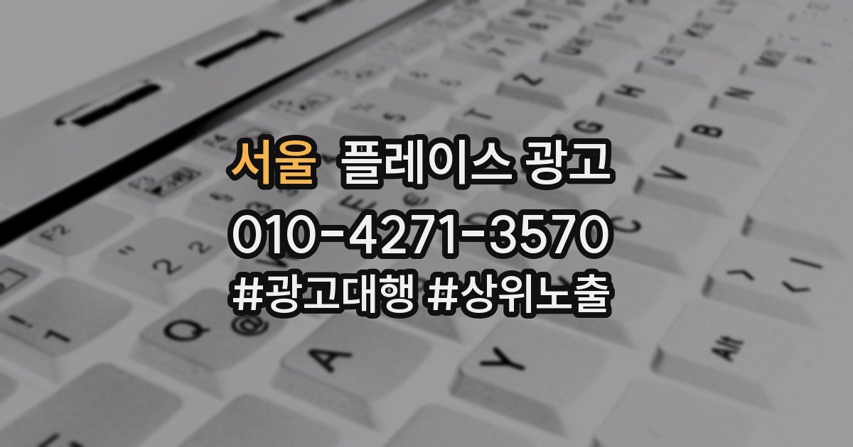 서울 플레이스 광고