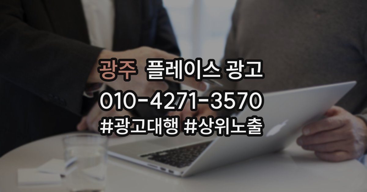 광주 플레이스 광고