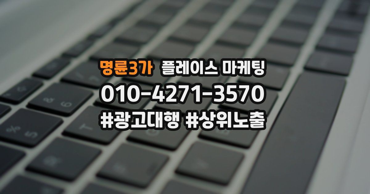 명륜3가 플레이스 마케팅