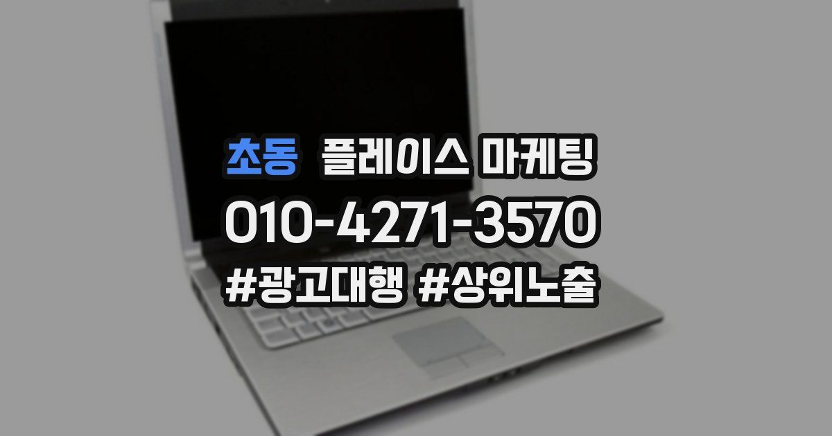 초동 플레이스 마케팅