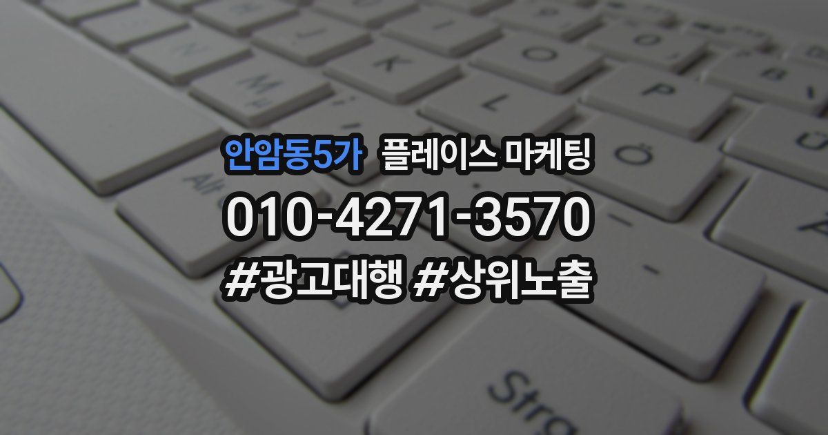 안암동5가 플레이스 마케팅