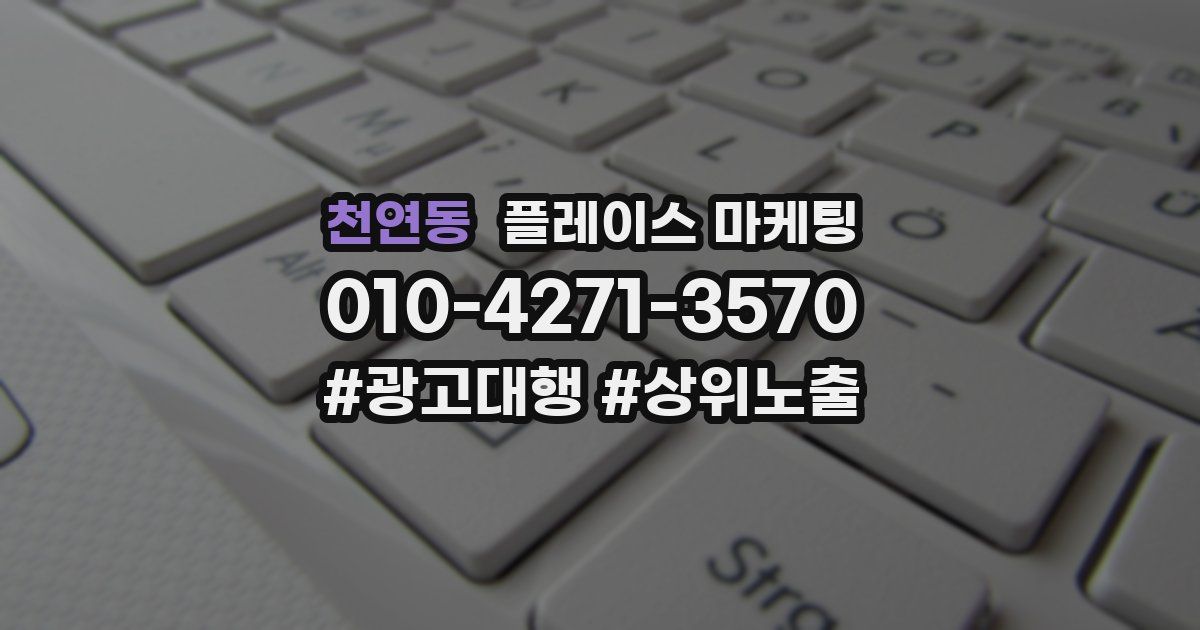 천연동 플레이스 마케팅