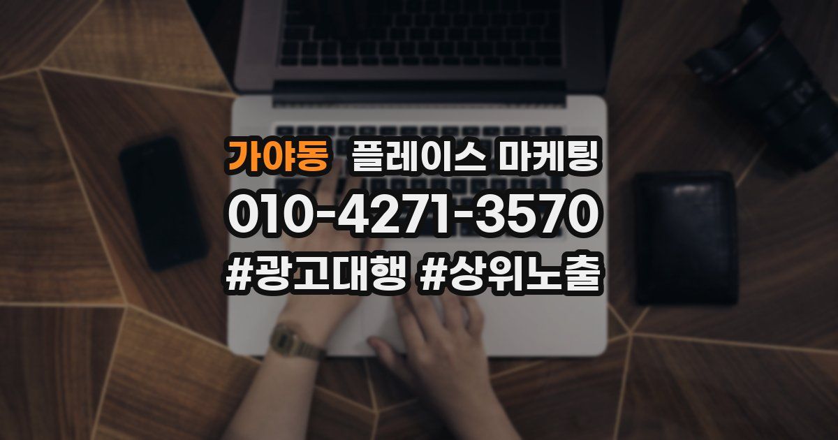 가야동 플레이스 마케팅
