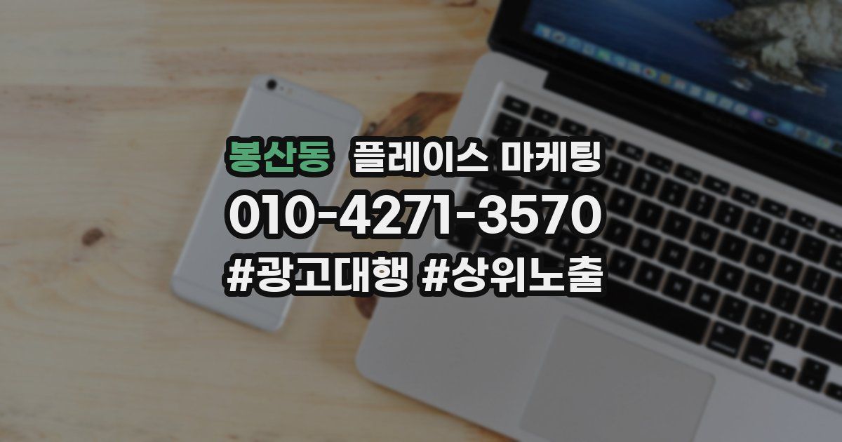 봉산동 플레이스 마케팅