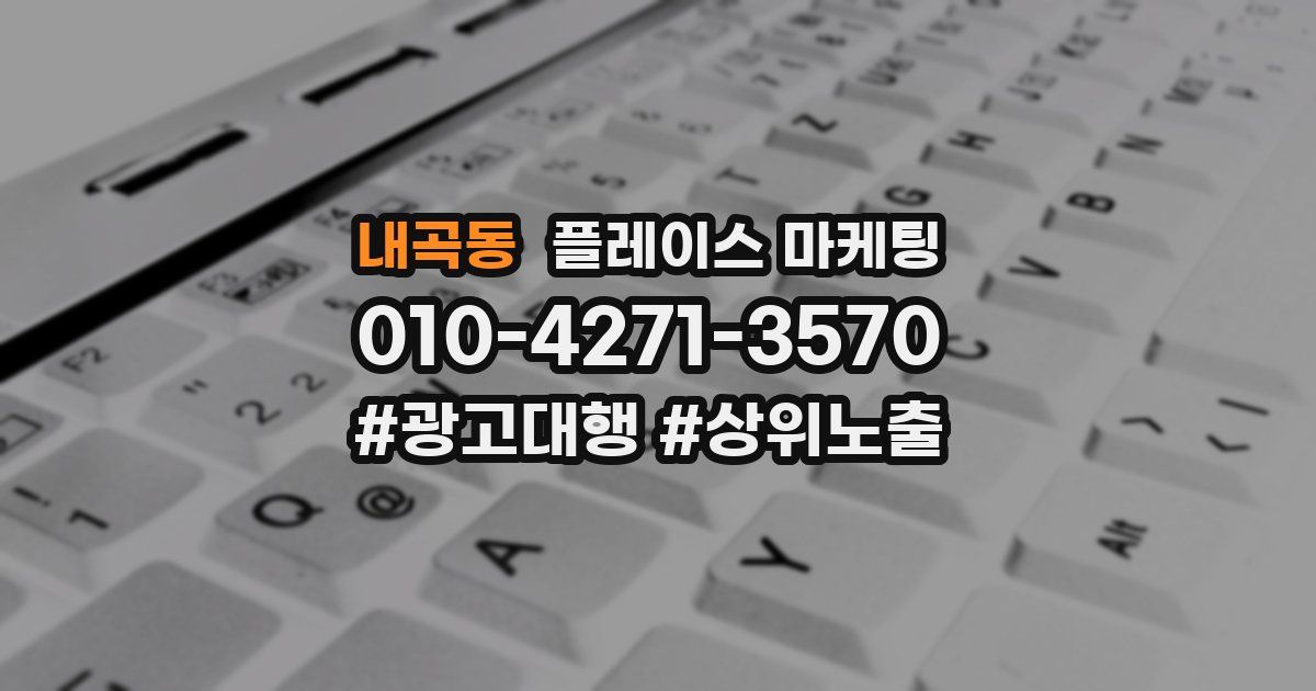 내곡동 플레이스 마케팅