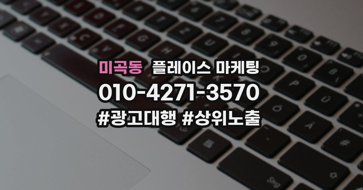 미곡동 플레이스 마케팅