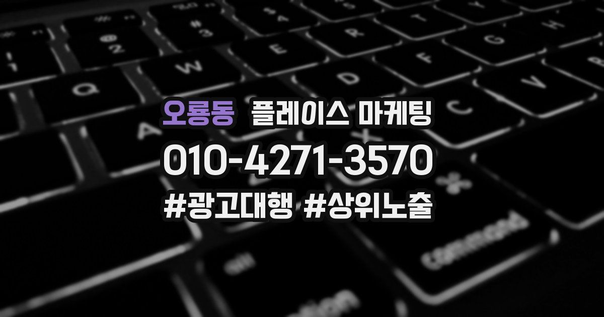 오룡동 플레이스 마케팅