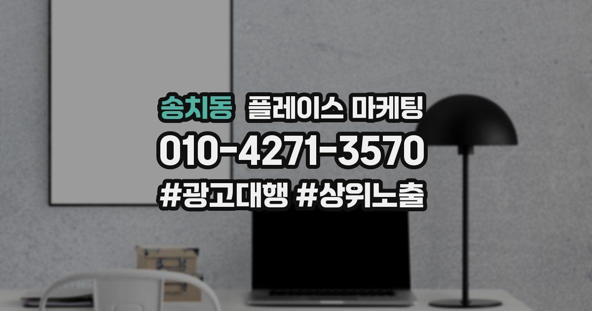 송치동 플레이스 마케팅
