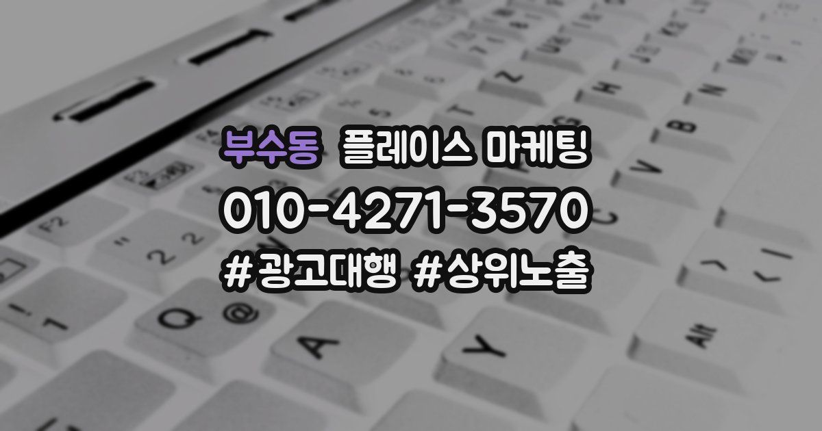 부수동 플레이스 마케팅