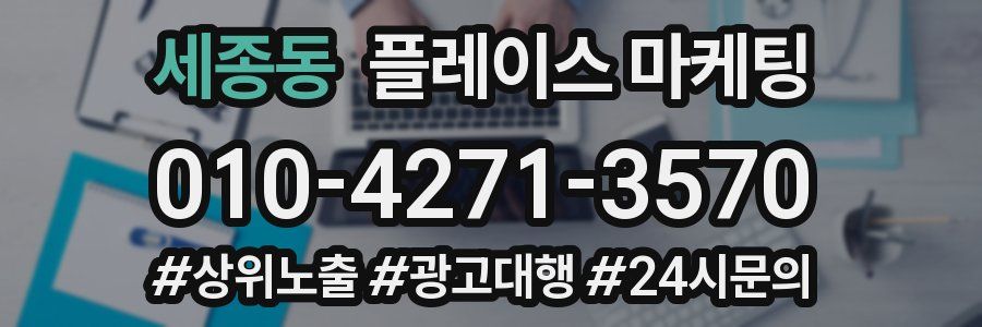 세종동 플레이스 마케팅