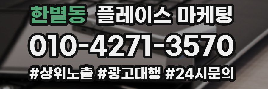 한별동 플레이스 마케팅