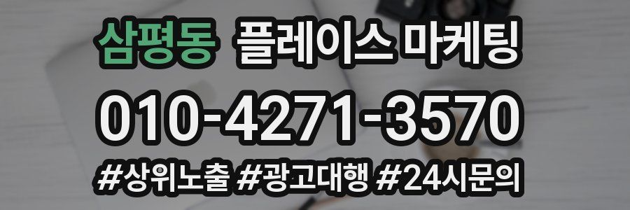 삼평동 플레이스 마케팅