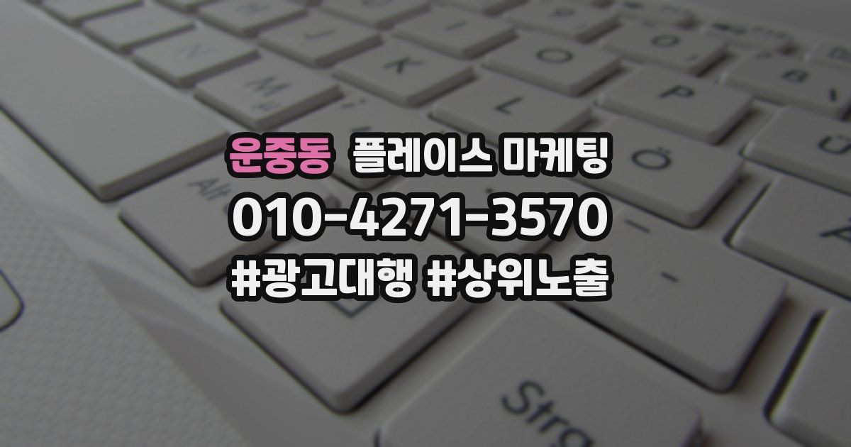 운중동 플레이스 마케팅