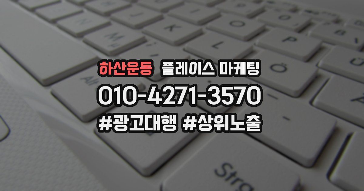 하산운동 플레이스 마케팅