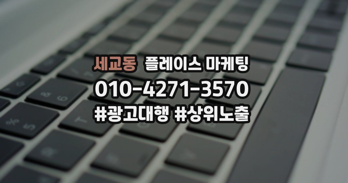 세교동 플레이스 마케팅