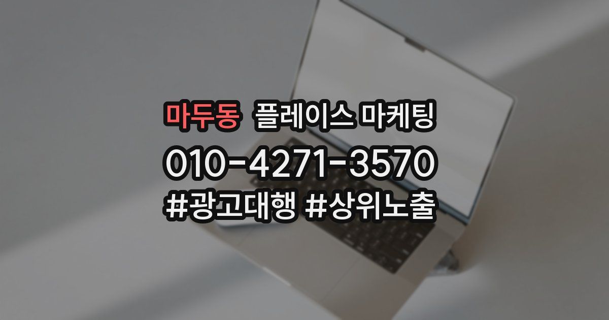 마두동 플레이스 마케팅
