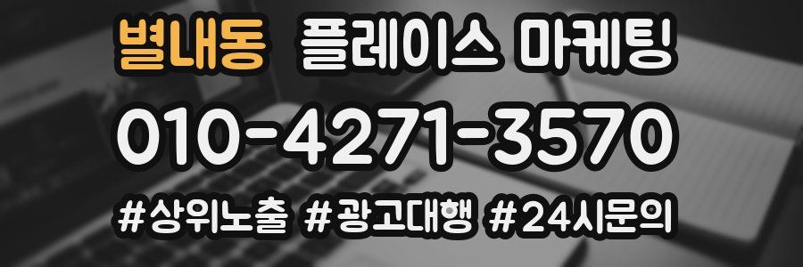별내동 플레이스 마케팅
