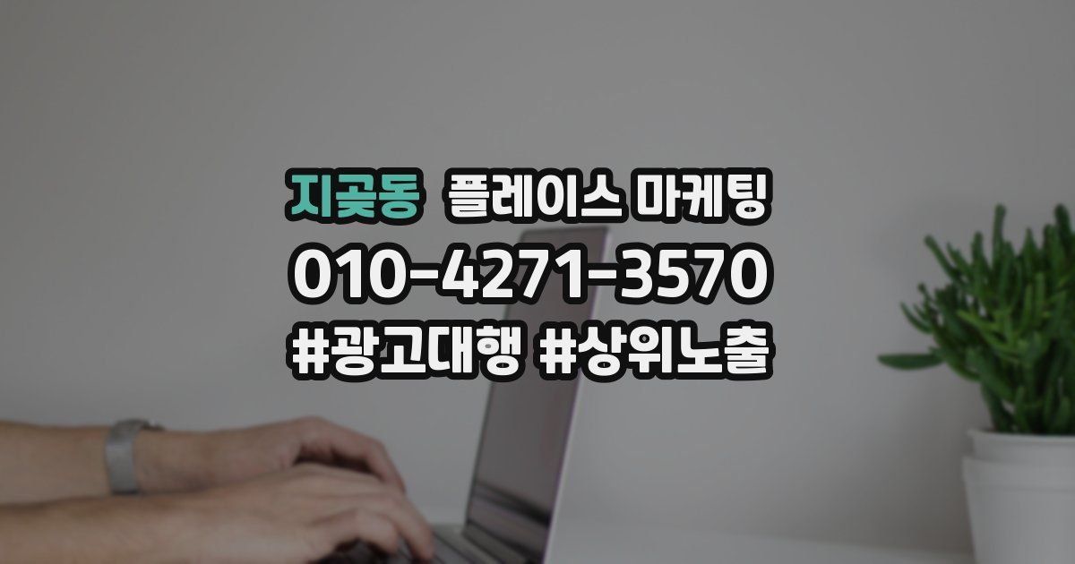 지곶동 플레이스 마케팅