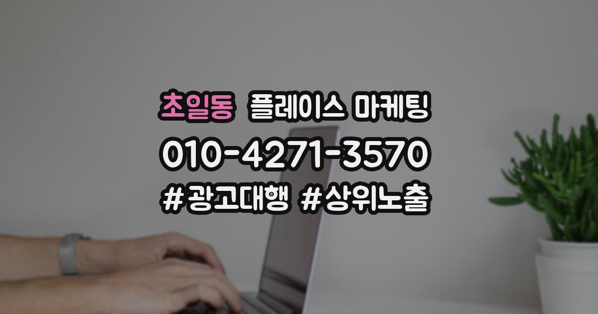 초일동 플레이스 마케팅